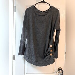 Grey Lightweight Top Wooden Buttons